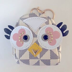 Owl Design Bag Charm/Keychain Pouch